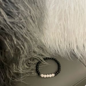 Spiritual black safety and pink love rock bracelet